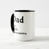 Papa ...het man ...de mythe ...de mansplaining. mok (Voorkant links)