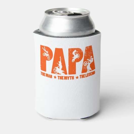 Papa Het Man De mythe De motorcross legende Blikjeskoeler (Blikje Achterkant)