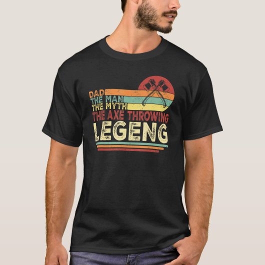 Papa het Man de mythe de saaie dragende legende. T-shirt (Voorkant)