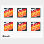 Papa het Man, de mythe, de slechte invloed Vierkante Sticker (Vel)