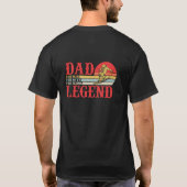Papa het Man de mythe de slingerende legend T-shirt (Achterkant)