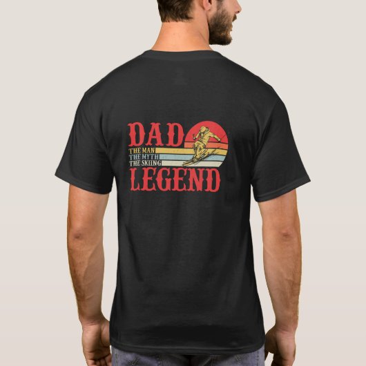 Papa het Man de mythe de slingerende legend T-shirt (Achterkant)