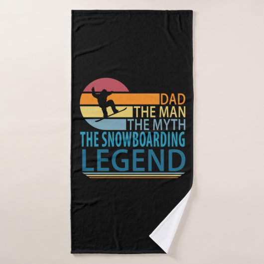 Papa het Man de mythe de snowboarden legend Badhanddoek (Badhanddoek)