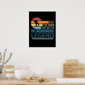 Papa het Man de mythe de snowboarden legend Poster (Keuken)