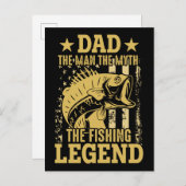 Papa - het Man, de mythe, de Vissende leger Briefkaart (Voorkant / Achterkant)