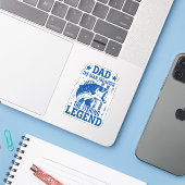 Papa - het Man, de mythe, de Vissende leger Sticker (Laptop met iPhone)