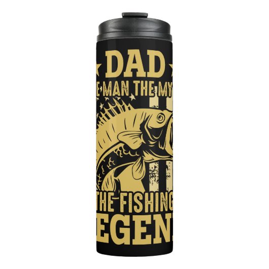 Papa - het Man, de mythe, de Vissende leger Thermosbeker (Voorkant)