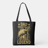 Papa - het Man, de mythe, de Vissende leger Tote Bag (Achterkant)