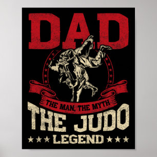 Papa het Man de mythe het judo legendontwerp voor Poster