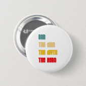 Papa het man de mythe van de held ronde button 5,7 cm (Voorkant /achterkant)