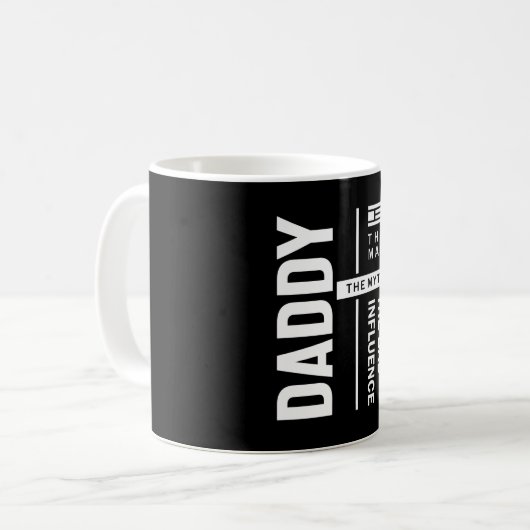 Papa Het Man De slechte invloed van vader Gift Koffiemok (Voorkant links)
