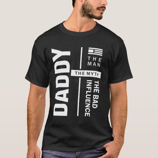 Papa Het Man De slechte invloed van vader Gift T-shirt (Voorkant)