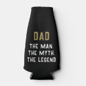 Papa het Man Myth Legend Funny Black Flesjeskoeler (Voorkant)