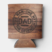 Papa Het Man Mythe Legend Wood Pyrografie Blikjeskoeler (Voorkant)