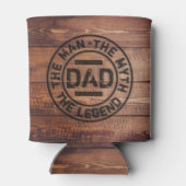 Papa Het Man Mythe Legend Wood Pyrografie Blikjeskoeler (Achterkant)