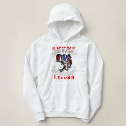 Papa het Man The Myth De Geviste Legend v8 Hoodie (Design voorkant)