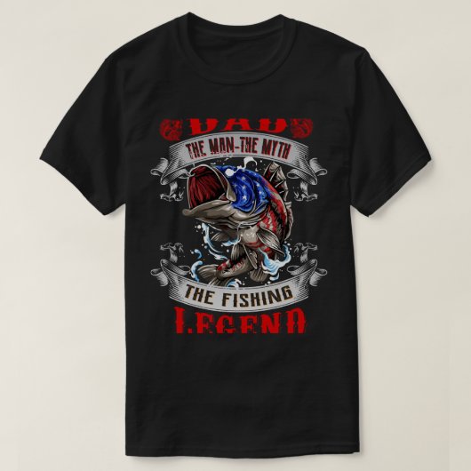 Papa het Man The Myth De Geviste Legend v8 T-shirt (Design voorkant)