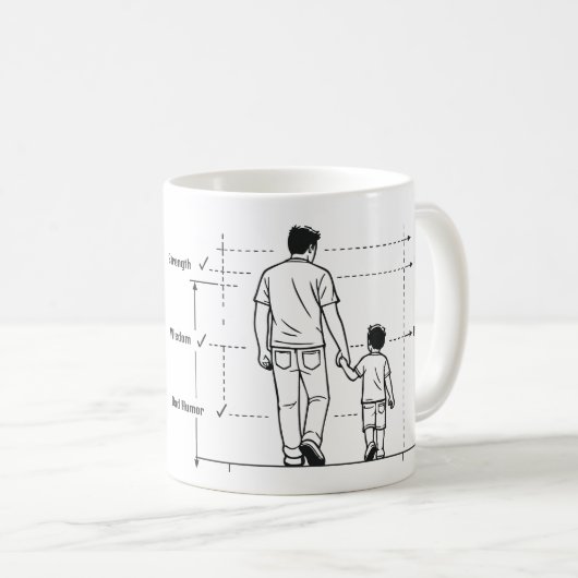 Papa Het Originele Masterplan | Grappige Vader Hum Koffiemok (Voorkant rechts)
