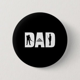Papa Het zwembad Shark Biljart Vaderdag Gift Pool Ronde Button 5,7 Cm