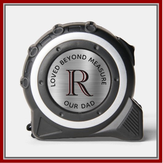 Papa hield verder dan maatregel staal grijs monogr rolmaat