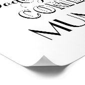 Papa hier komt Mummy Wedding Sign Poster (Hoek)