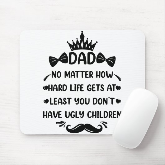 Papa hoe grappig papa citaat vader grappen muismat (Met muis)