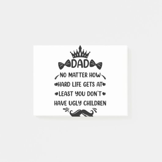 Papa, hoe grappig papa citaat vader grappen post-it® notes (Voorkant)