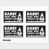 Papa, hoe waren de bossen? Verontbossing Citaat Rechthoekige Sticker (Vel)