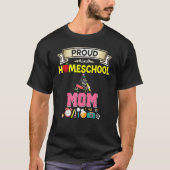 Papa Homeschool mama terug naar school mammie moed T-shirt (Voorkant)