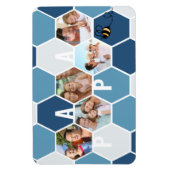 Papa Honeycomb Foto Collage 5 Foto 4 Letter Magneet (Verticaal)