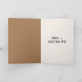 Papa Honkbal in Handschoen Feestdagen Kaart (Binnen)