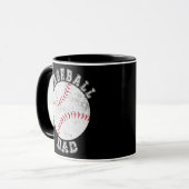 Papa honkbal liefhebber vintage retro papa grappig mok (Voorkant links)