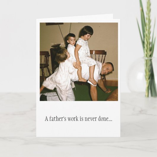 Papa Horsing rond de Kaart van Vaderdag (Voorkant)