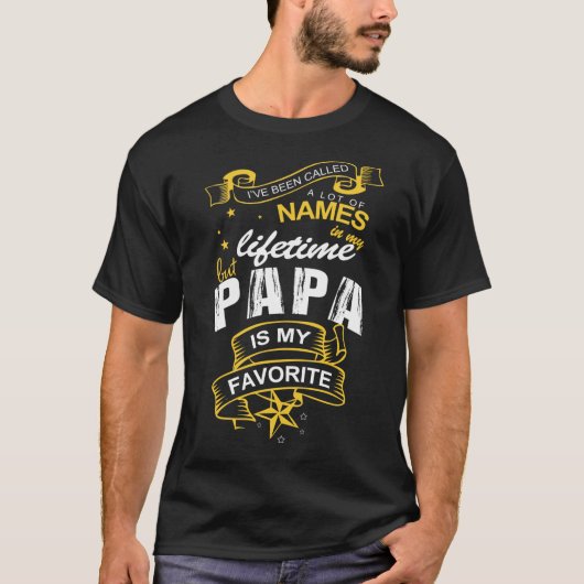 PAPA HOT T T SHIRT PAPA MY FAVORITE NAME (Voorkant)