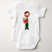 Papa houdt van Baby - Baby lichamen 01 - Wit Romper (Achterkant)