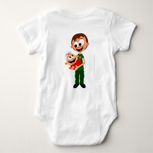 Papa houdt van Baby - Baby lichamen 01 - Wit Romper (Achterkant)