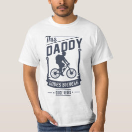 Papa houdt van fietsen voor Vaderdag cadeau T-shirt