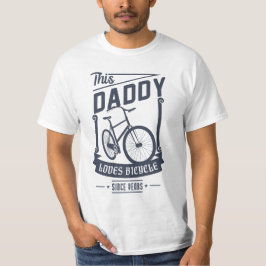 Papa houdt van fietsen voor Vaderdag cadeau T-shirt