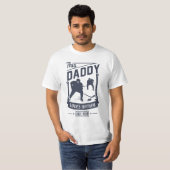 Papa houdt van hockey voor Vaderdag cadeau T-shirt (Voorkant volledig)