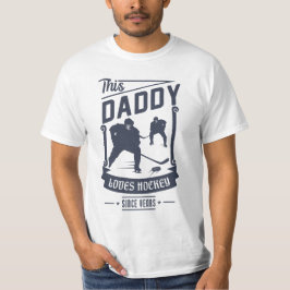 Papa houdt van hockey voor Vaderdag cadeau T-shirt