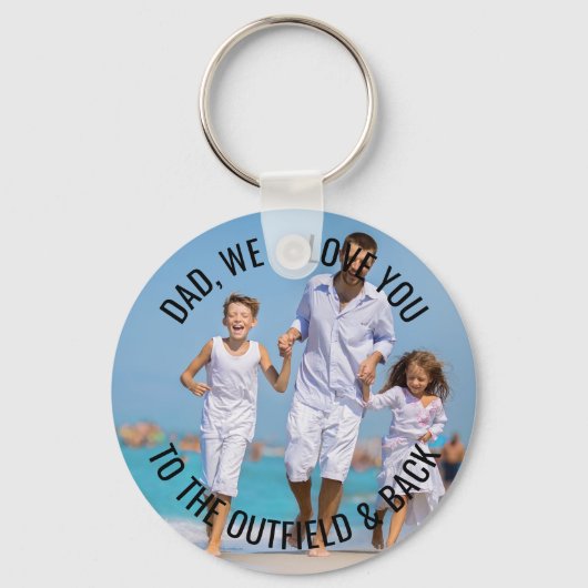 Papa houdt van je naar buiten en foto achteraan sleutelhanger (Voorkant)