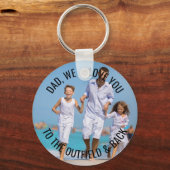 Papa houdt van je naar buiten en foto achteraan sleutelhanger (Voorkant)