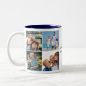 Papa houdt van je naar buiten en foto's collage tweekleurige koffiemok (Links)