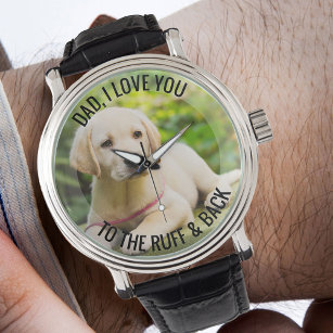 Papa houdt van je naar Ruff en foto's achteraan Horloge