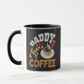 Papa houdt van koffie harten grappig cadeau mok (Links)