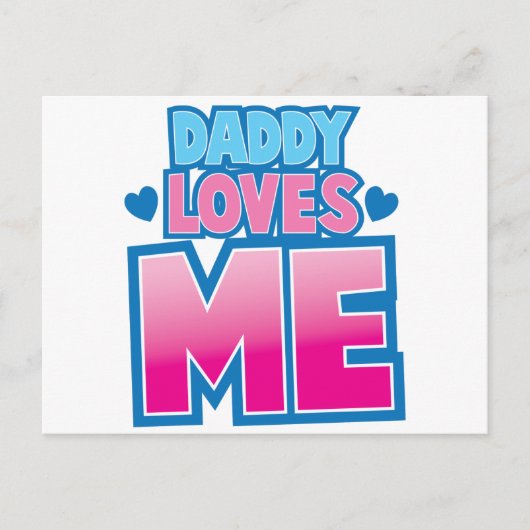 Papa houdt van me. briefkaart (Voorkant)