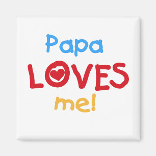 Papa houdt van me T-shirts en cadeautjes Magneet