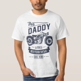 Papa houdt van motorfiets voor Vaderdag cadeau T-shirt