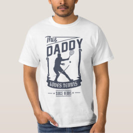 Papa houdt van tennis voor Vaderdag cadeau T-shirt