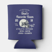 Papa houdt van zijn Football team sport familie Blikjeskoeler (Achterkant)